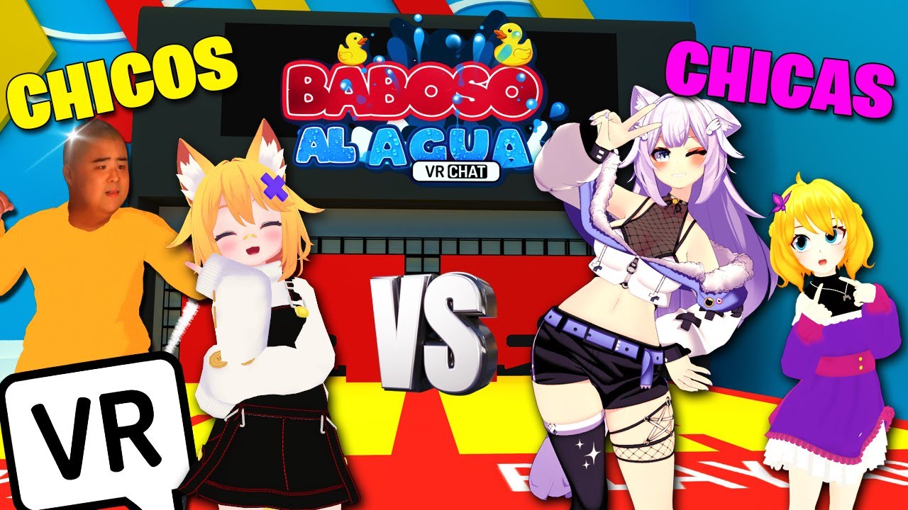 🔴CHICOS vs CHICAS 🟣| VTUBER AL AGUA en REALIDAD VIRTUAL | VRCHAT