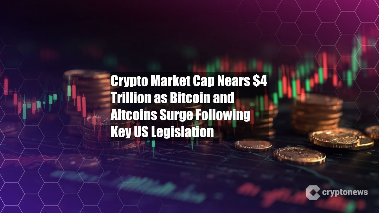 Crypto Market Cap Nears $4 Trillion as Bitcoin and Altcoins Surge