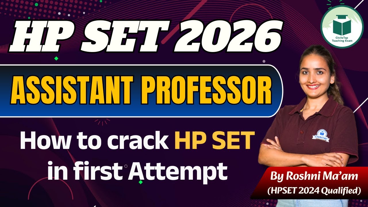 HP SET 2026 | Assistant Professor | Crack HP SET in First Attempt 🔥