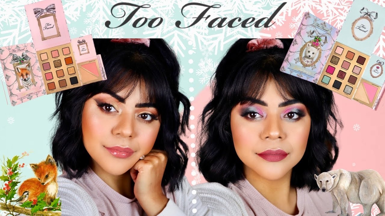 NEW TOO FACED HOLDAY 2020 | Enchanted Beauty Foxy Neutrals & Unbearably Glam Swatches Review & Looks