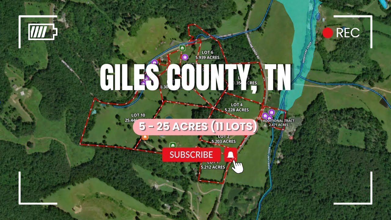 Prime 100-Acre Development| 11-Lot Subdivision|Giles County, TN|Cleared Lots with Utilities-Overview