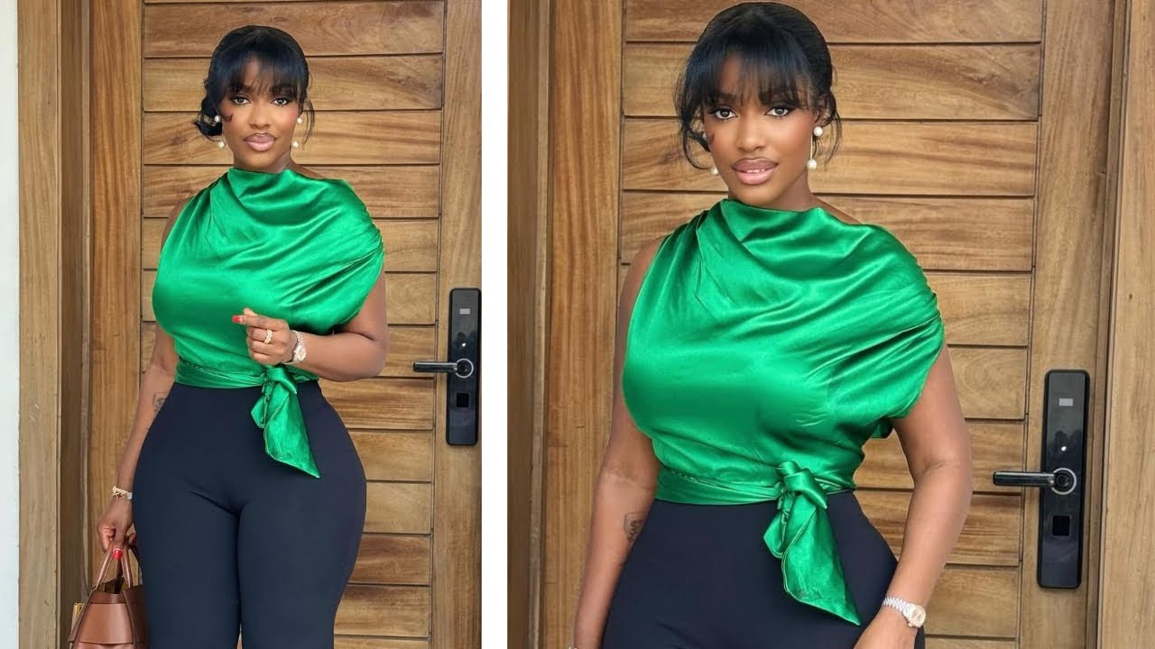 How to make cowl-neck kimono blouse #hildabaci style