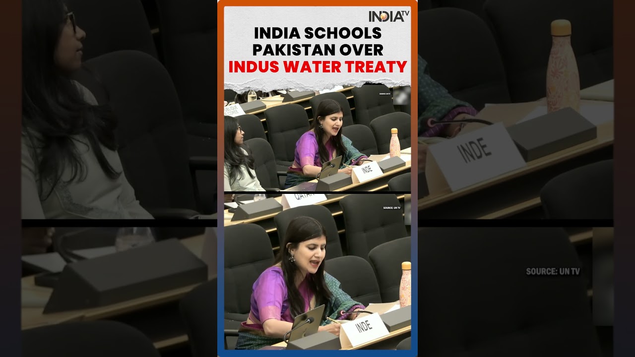 India Calls Indus Water Treaty 'Outdated' & Slams Pakistan At UNHRC! #shorts #india #pakistan