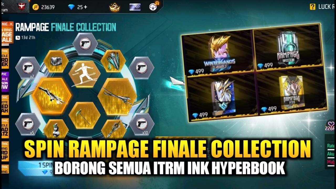 SPIN RAMPAGE FINALE COLLECTION TOKEN RING! INK HYPERBOOK EVENT FF TERBARU