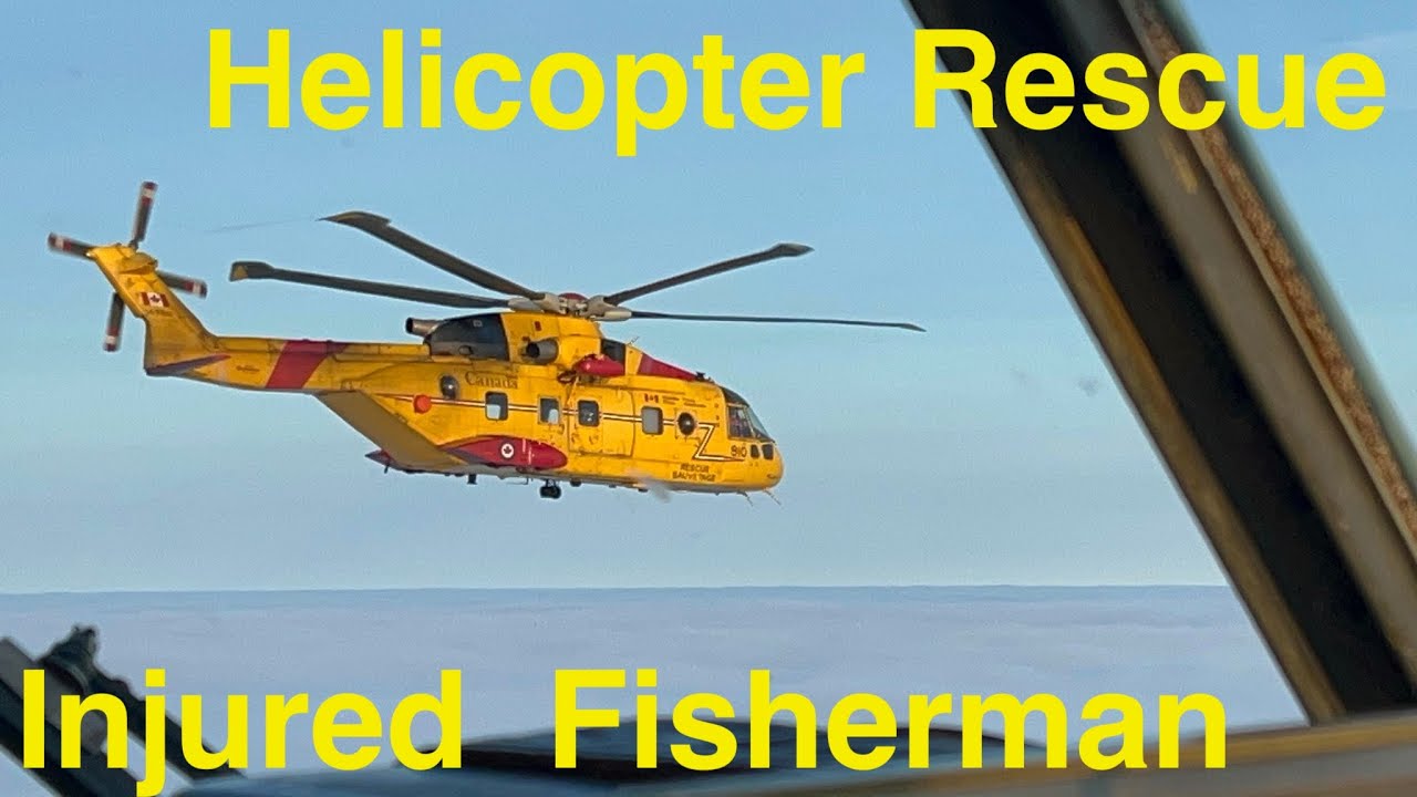 Helicopter Rescue of Injured Fisherman