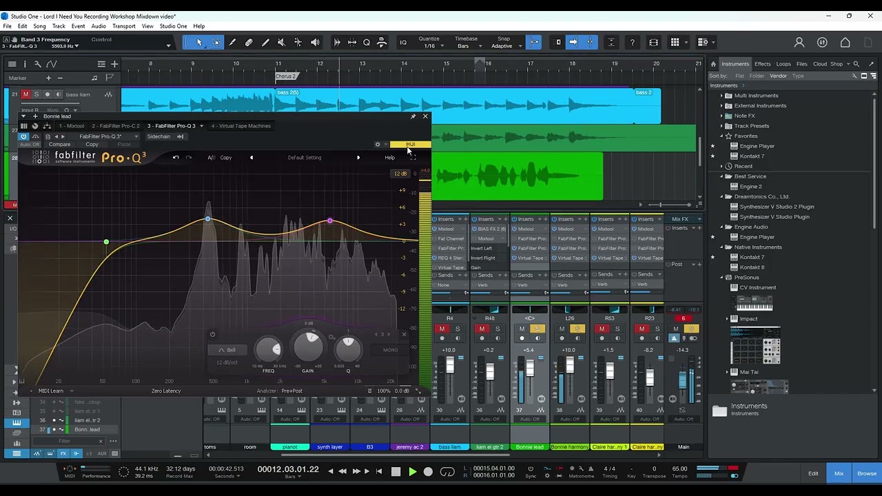 Building an Audio Mix, Part 10, EQing vocals only,  etc