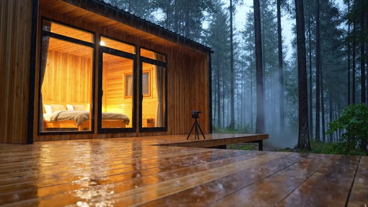 🔴 LIVE Relaxing Rain on Wooden House – Insomnia Killer
