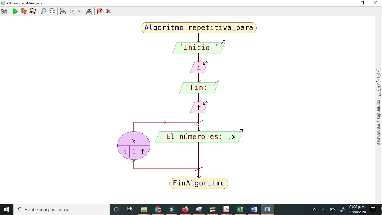 Pseudocódigo  Estructuras repetitivas