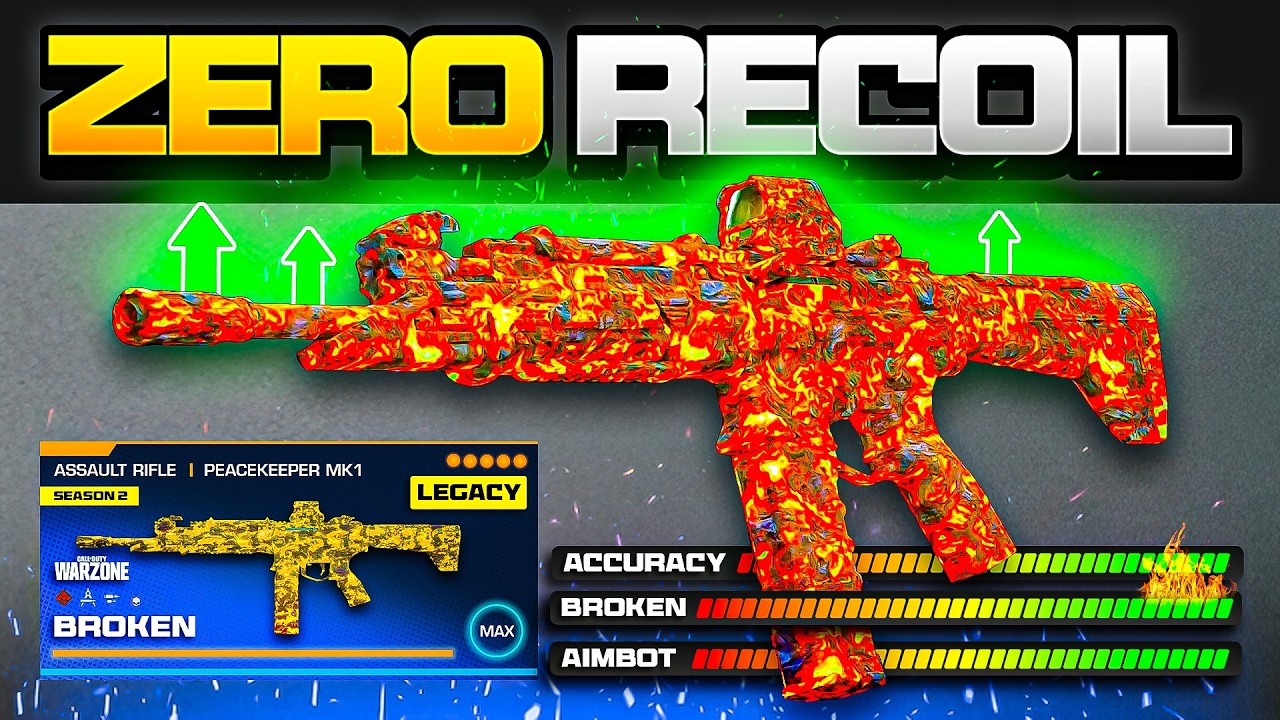 the BEST *BROKEN* META LOADOUT in Warzone after the NEW UPDATE! (Best PEACEKEEPER Class Setup)