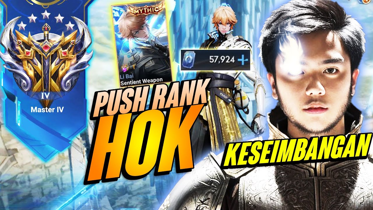 Gacha SKIN Mythic Li Bai Biar GA Seimbang | PUSH GrandMaster ~ - Honor Of Kings
