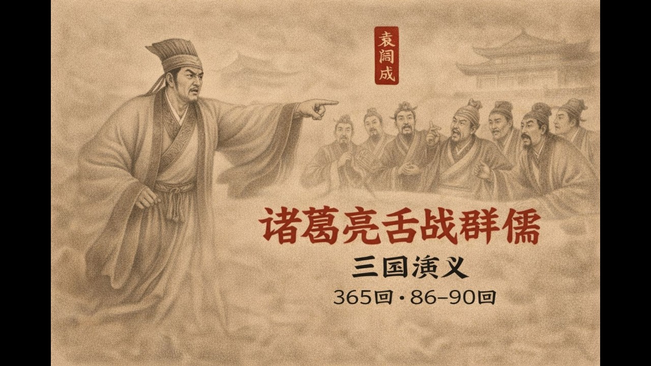 三国演义， 袁阔成， 365 回， 86-90 回