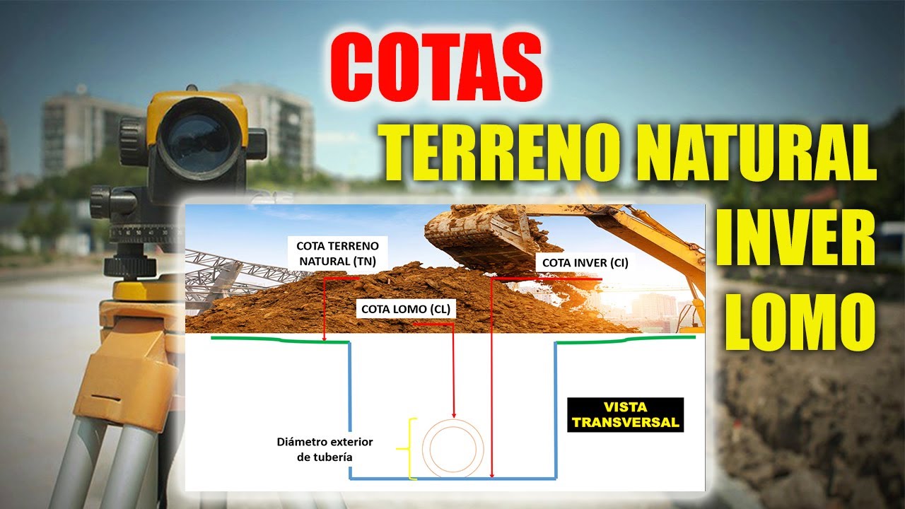 Cota terreno natural, inver y lomo // TOPOGRAFÍA EN SANEAMIENTO