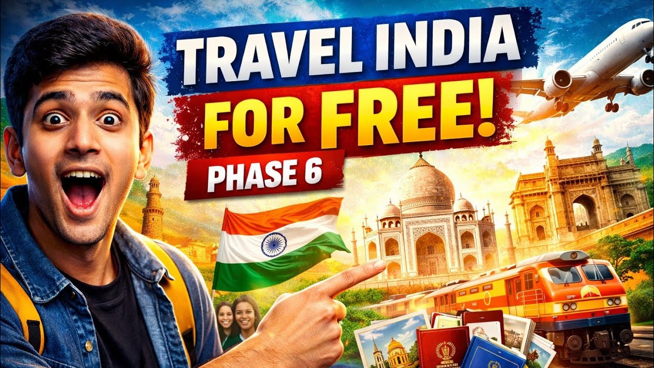 Travel India for Free ✈️ Govt New SchemeStudents Can Travel India FREE! 🇮🇳 Yuva Sangam Phase 6