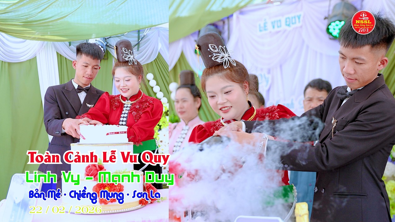 TOÀN CẢNH ĐÁM CƯỚI CÔ DÂU LINH VY CHÚ RỂ MẠNH DUY BẢN MÉ CHIỀNG MUNG SƠN LA #NSSL