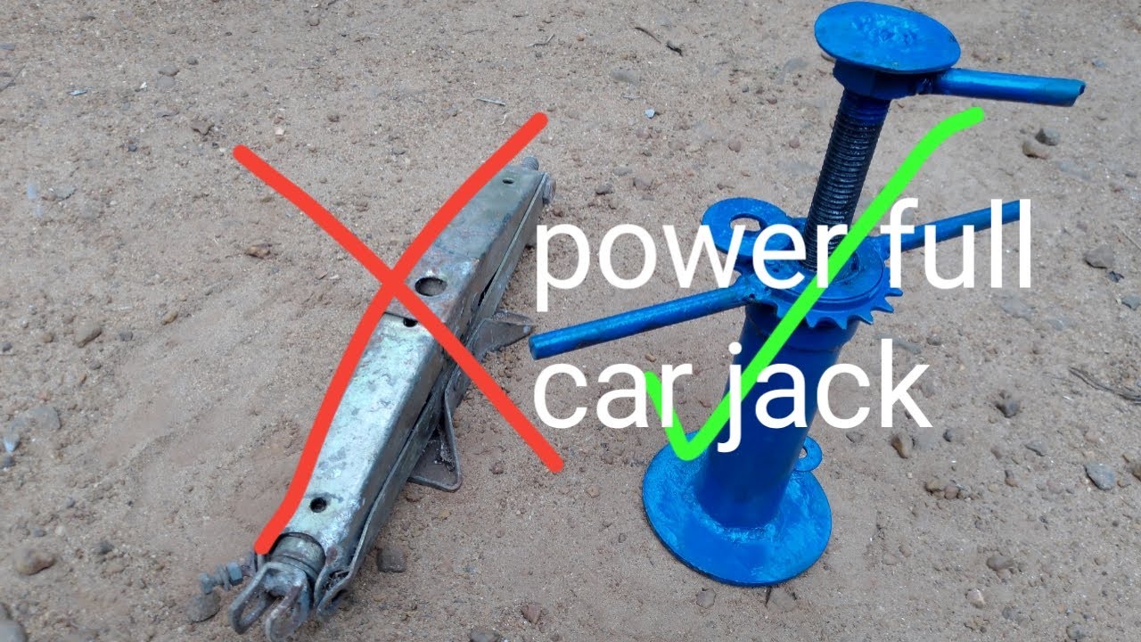 How to make a powerfull car jack with a free wheel