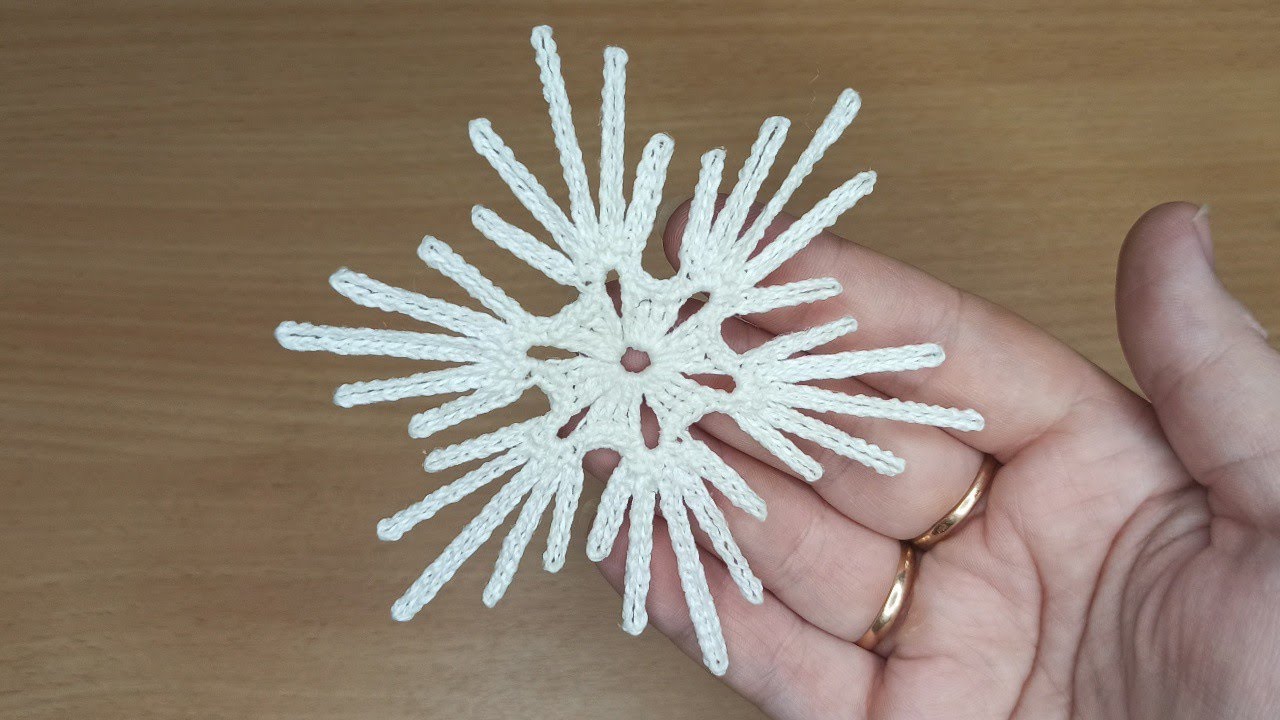 СНЕЖИНКА КРЮЧКОМ ❄️