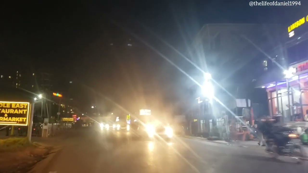 Ntinda-Kampala city center at night the drive scene is incredible 