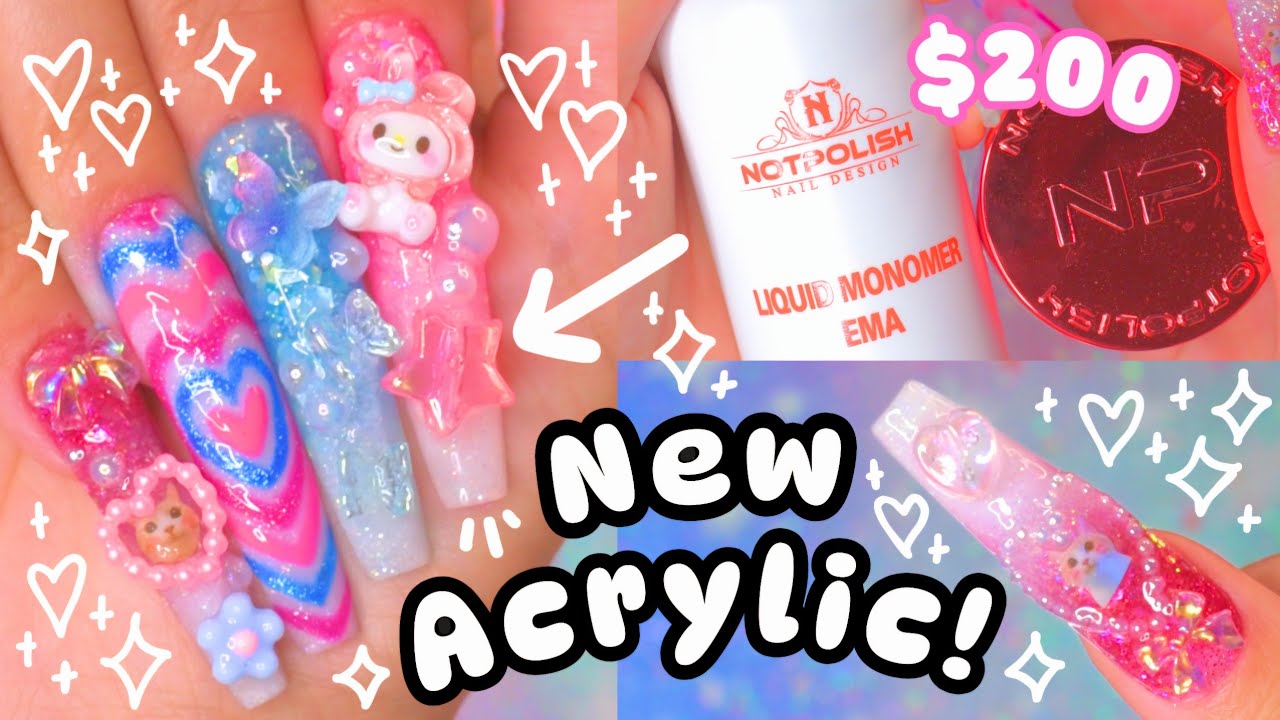 ‧₊˚🍒 Testing NOTPOLISH ACRYLIC ❣️ Is it reeeaaalllyyyy that great? 🍓˚₊‧