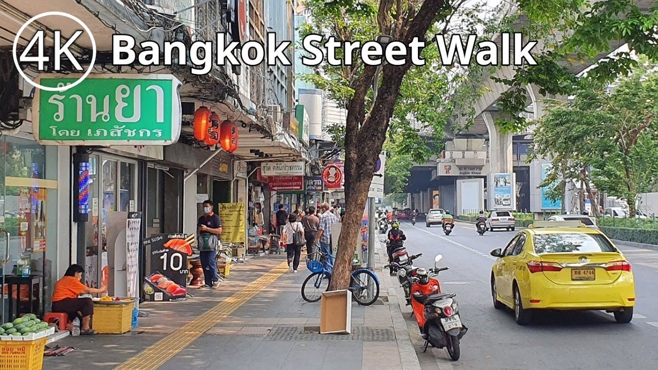 [4K] Walk around BTS Skytrain Saphan Khwai in Bangkok, Thailand