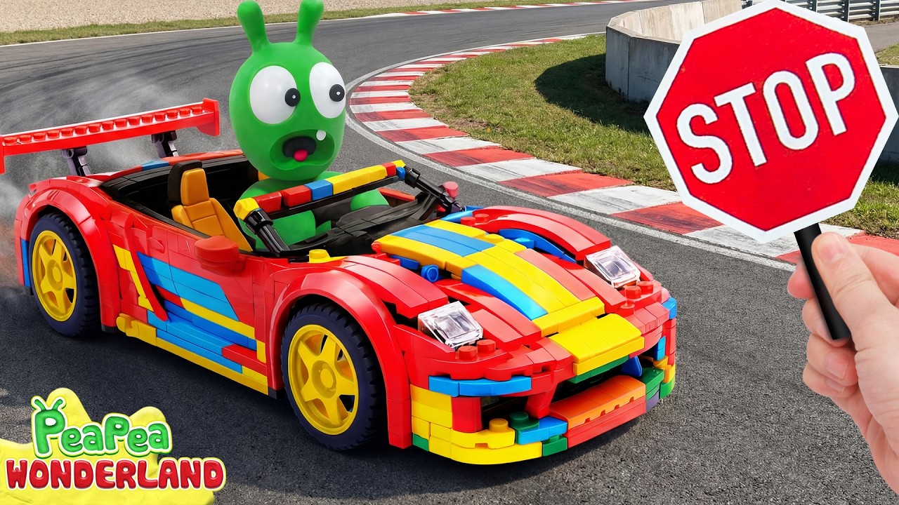 Pea Pea Drives a Colorful LEGO Car! - Pea Pea’s LEGO Adventure