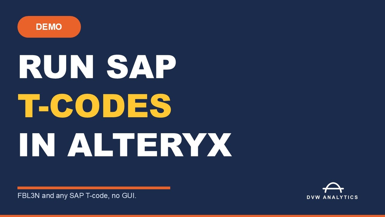 Seamlessly Run SAP T-Codes from Dataiku with the DVW Dataiku Connector for SAP