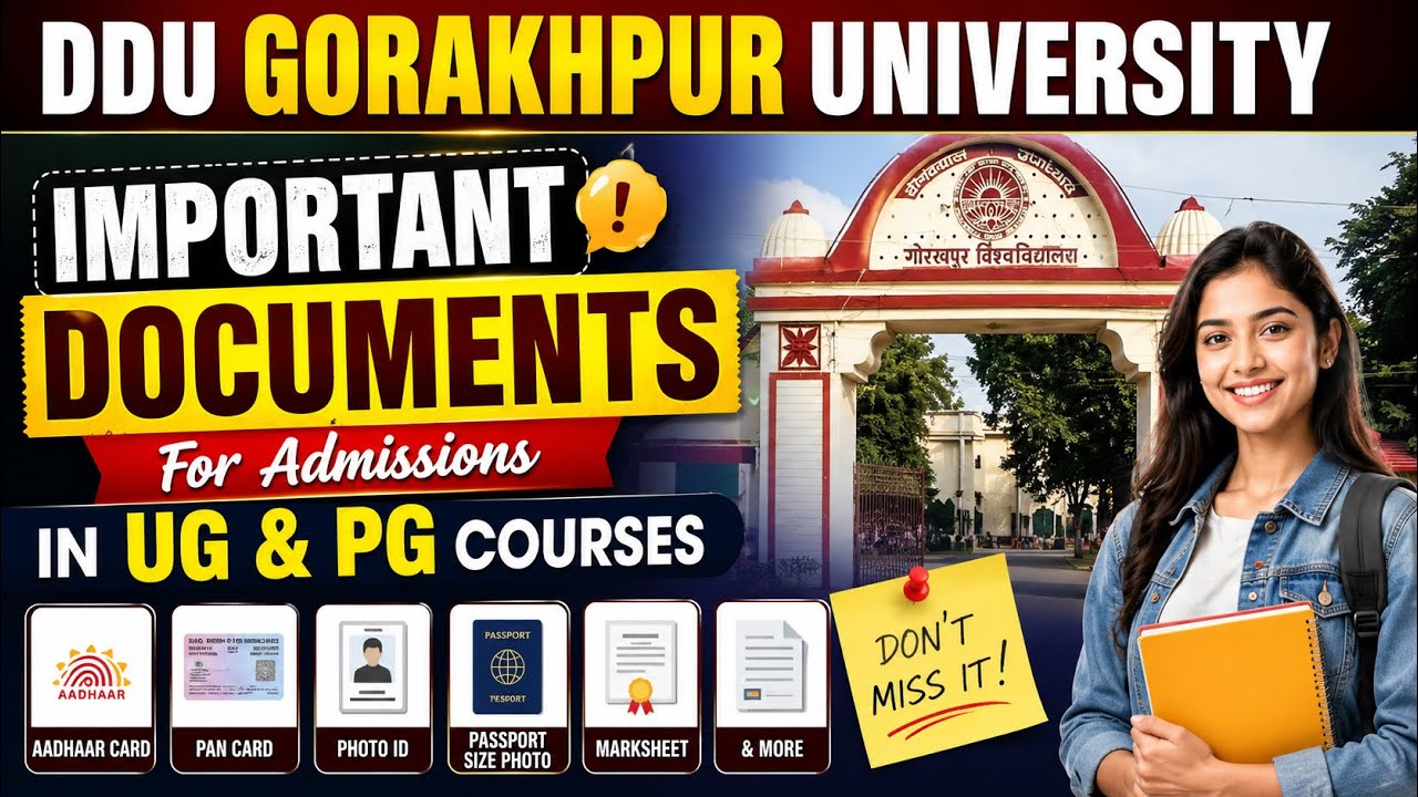 Important Documents for Admissions in DDU Gorakhpur University || #ddu #dduadmission #documents