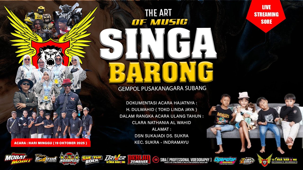 LIVE NGARAK SINGA BARONG || TANGGAL 19 OKTOBER 2025 || DS. SUKRA KEC. SUKRA ( INDRAMAYU )