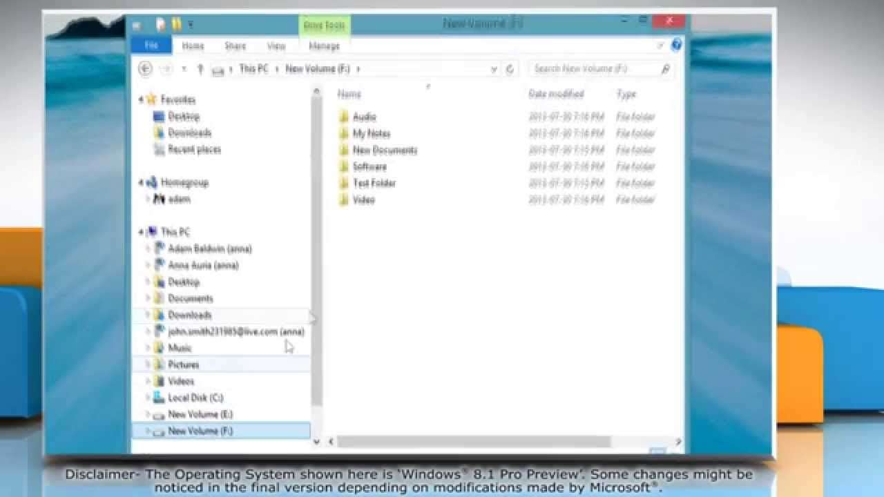 How to hide a file or folder in Windows&reg; 8.1