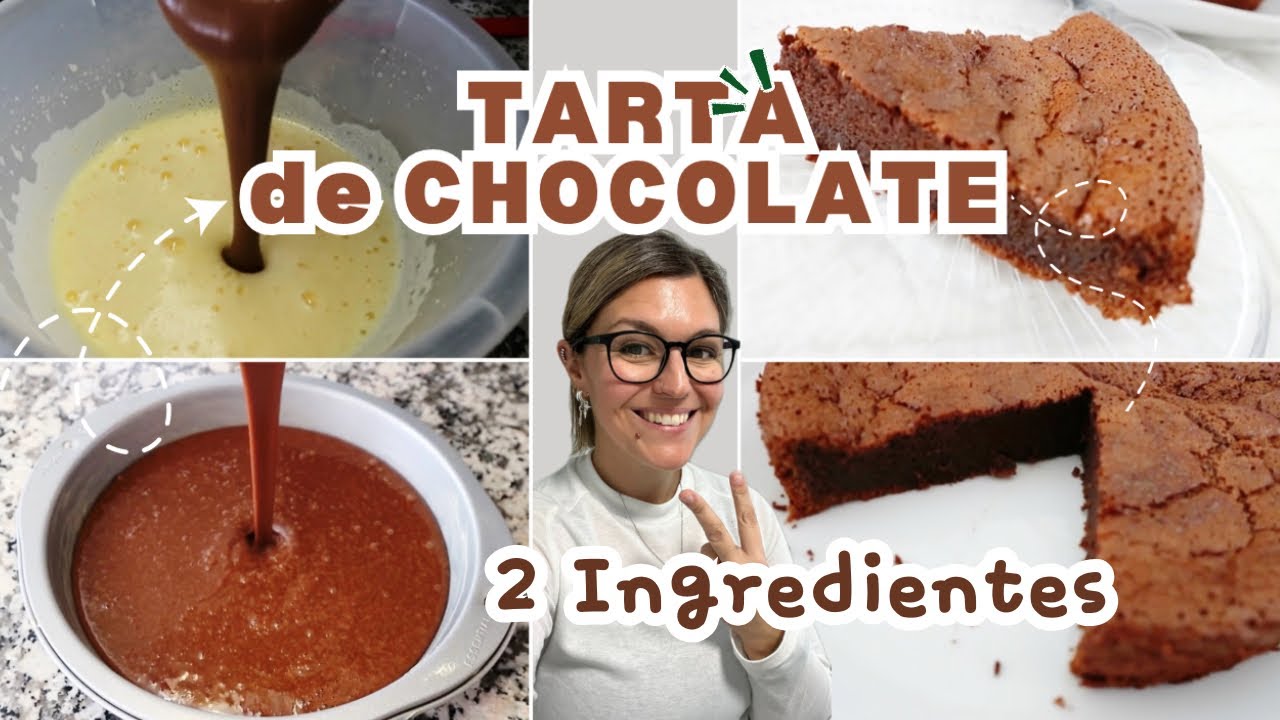 TARTA de CHOCOLATE  2 INGREDIENTES Fácil y Rápida