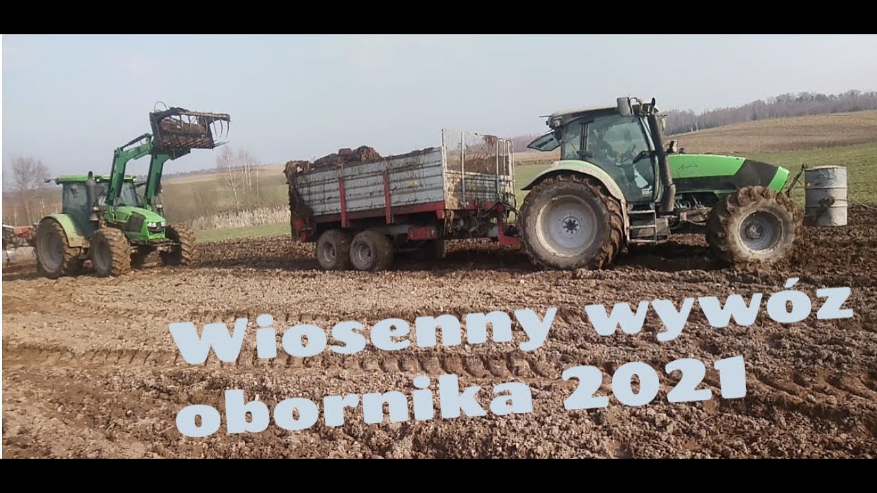 Wiosenny wywóz obornika 2021🔥WTOPA💪 deutz-fahr 🇵🇱