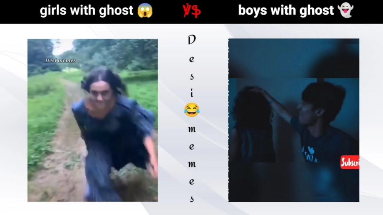 girls with ghost 😱vs boys with ghost 👻