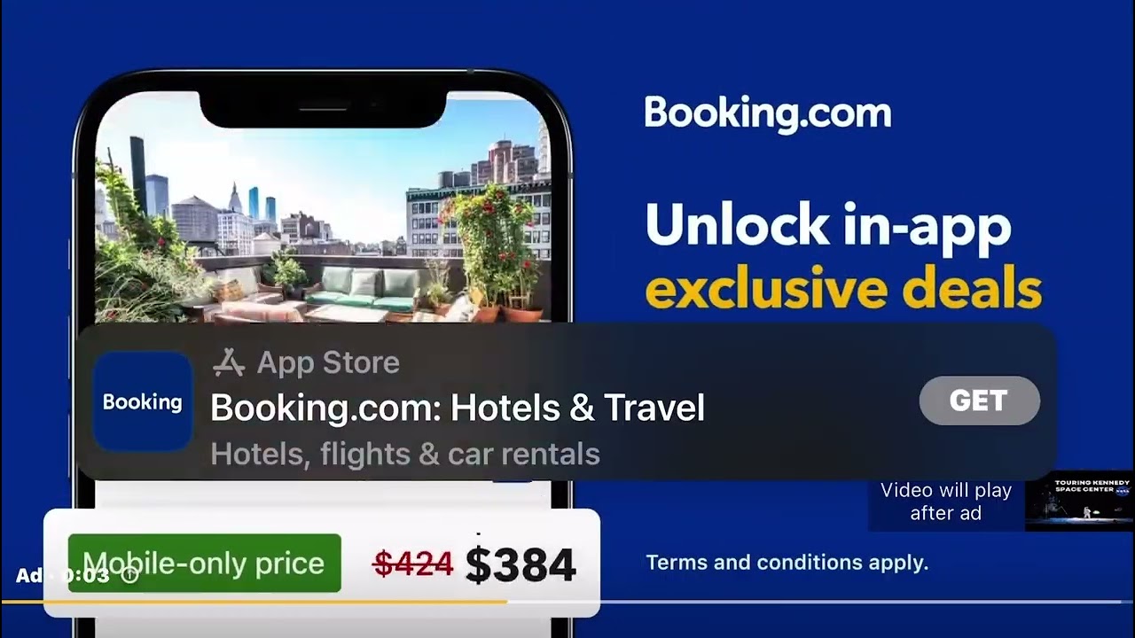 Booking.Com May 2023 YouTube Ad