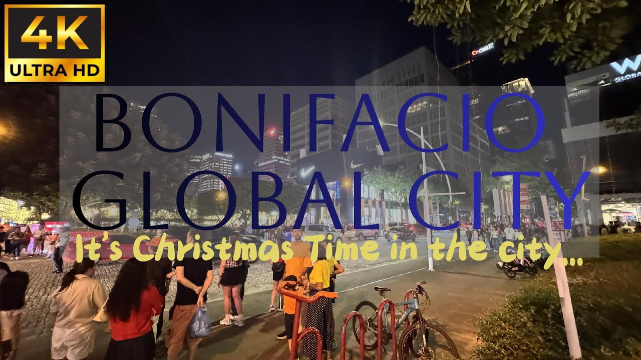 BGC Christmas Night Walk 🎄 | Bonifacio High Street Walking Tour - Taguig City, Philippines
