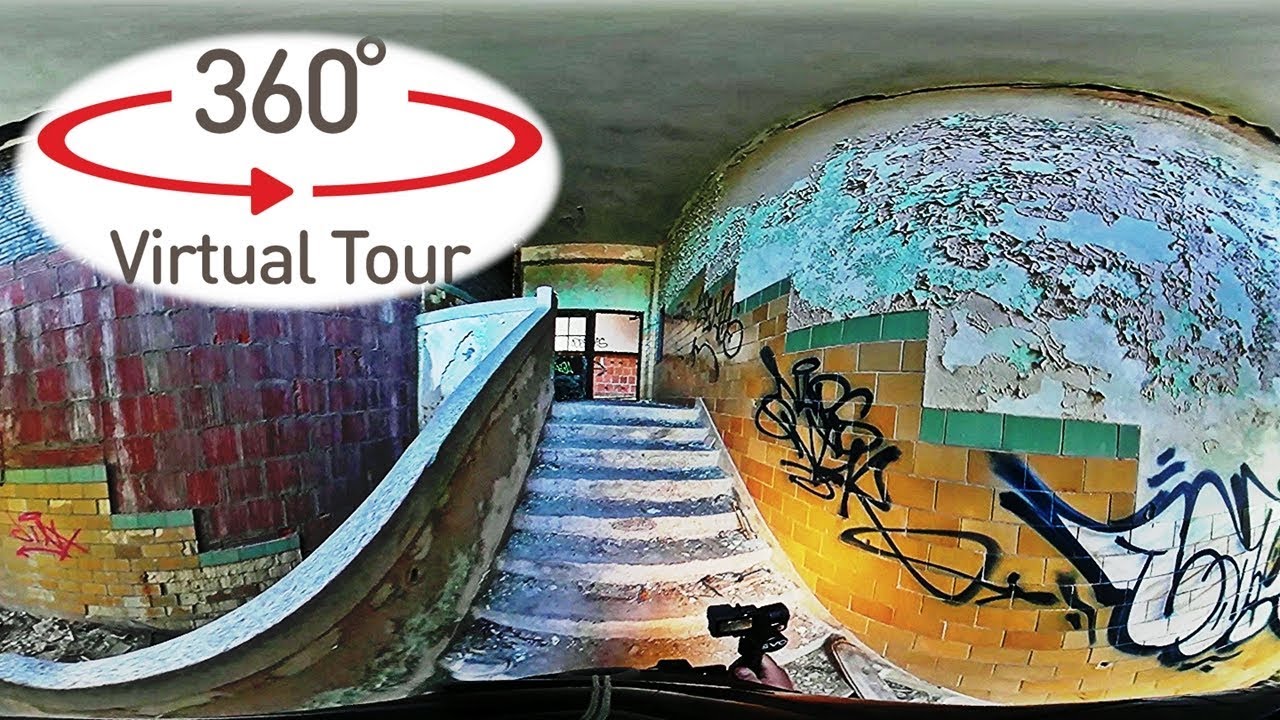 Dangerous Neighborhood! Abandoned School. 360 Interactive URBEX