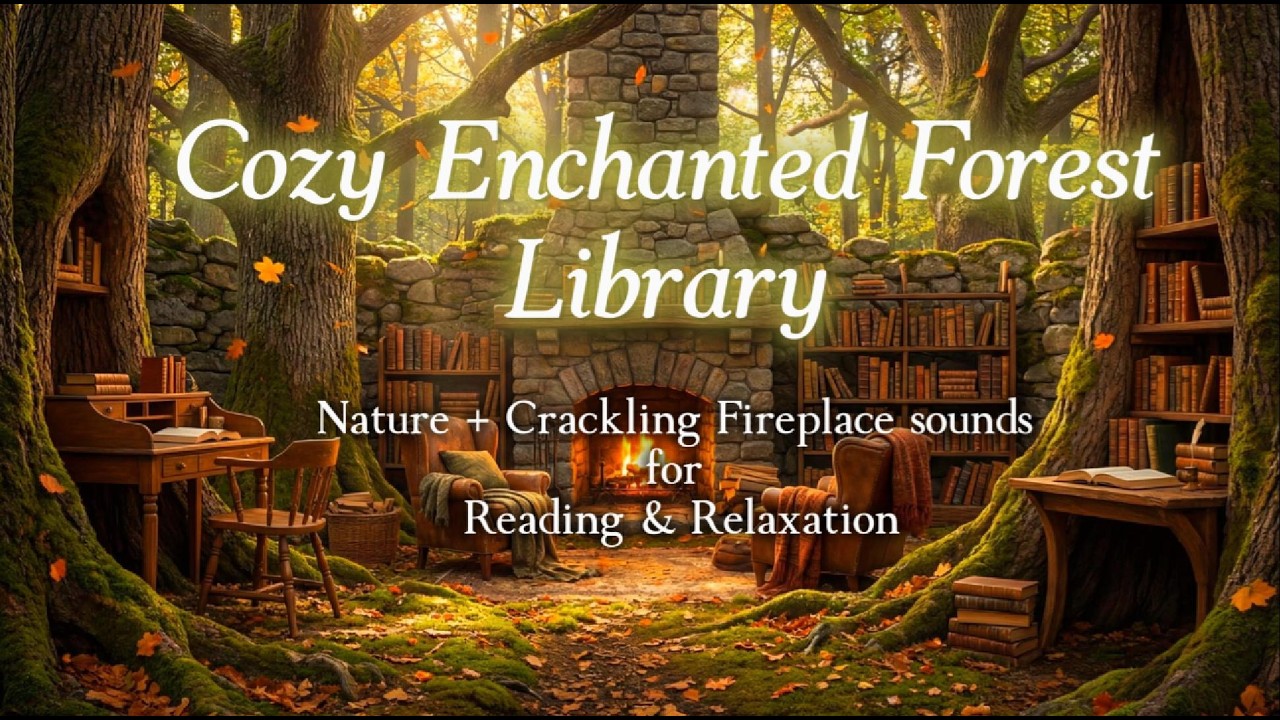 Peaceful Autumn Fireplace | Nature & Fire Ambience for Stress Relief🍂