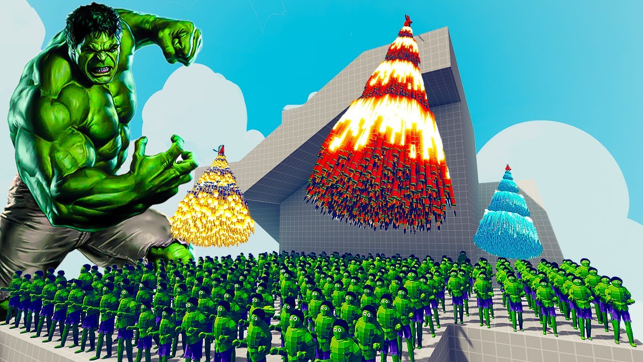 200x HULK vs 4x EVERY GOD - Totally Accurate Battle Simulator TABS