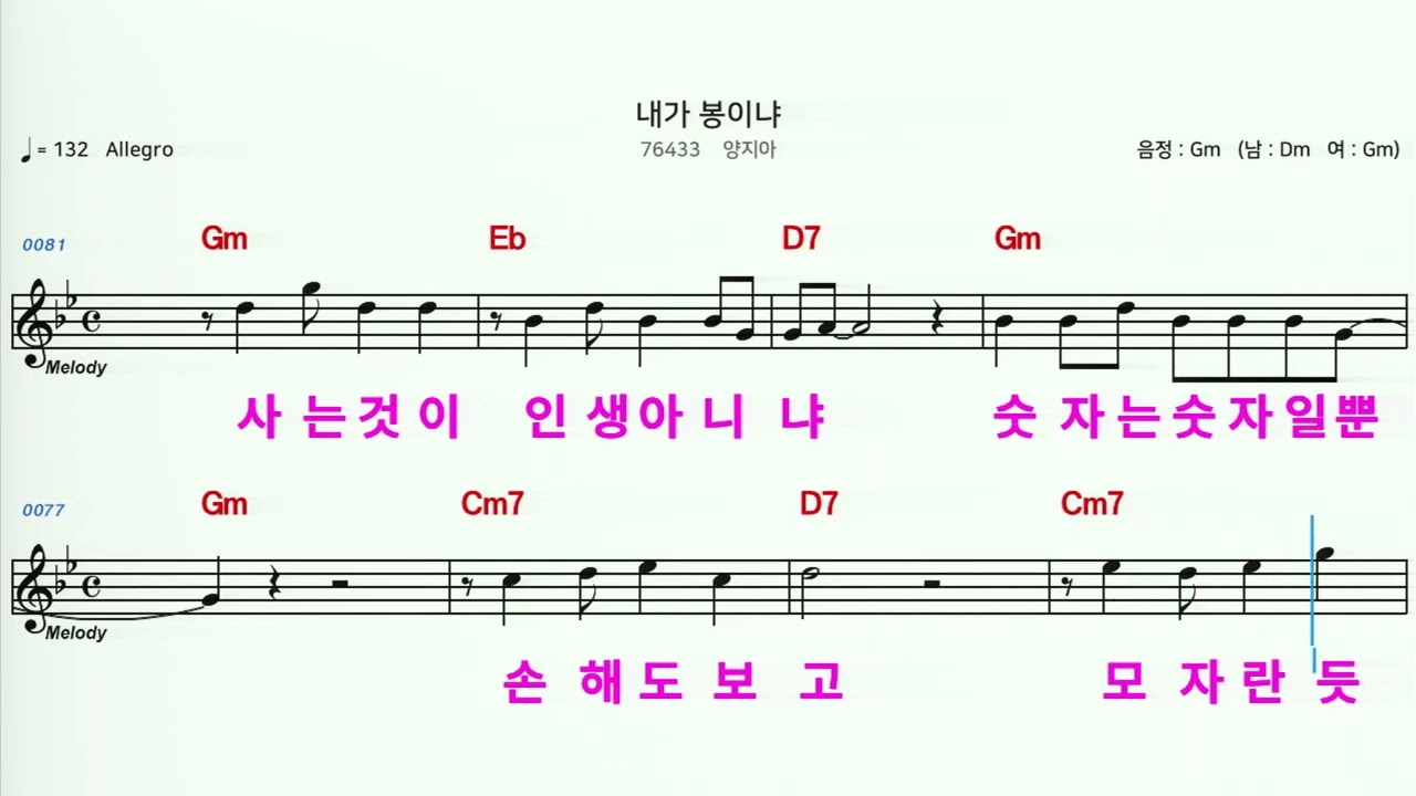 (MR)  76433  내가봉이냐 - 양지아