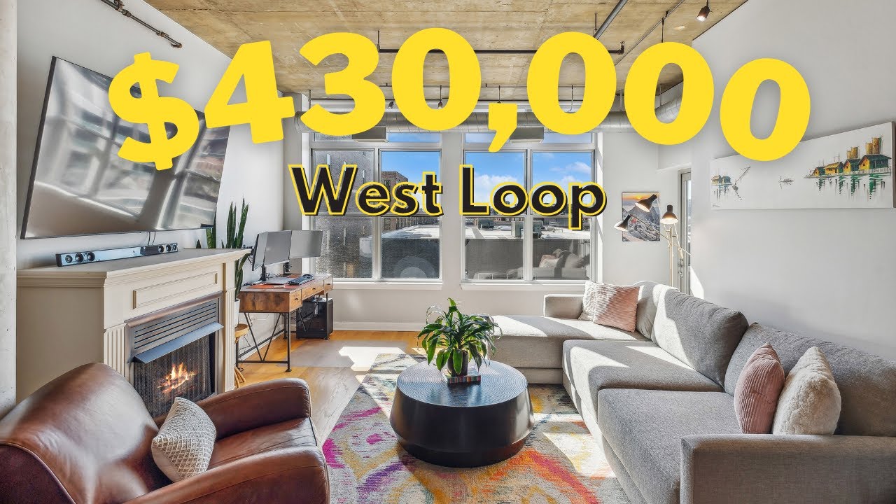 Tour a Sundrenched Concrete Loft in West Loop Chicago | 111 S. Morgan St Unit 602 Chicago Home Tour