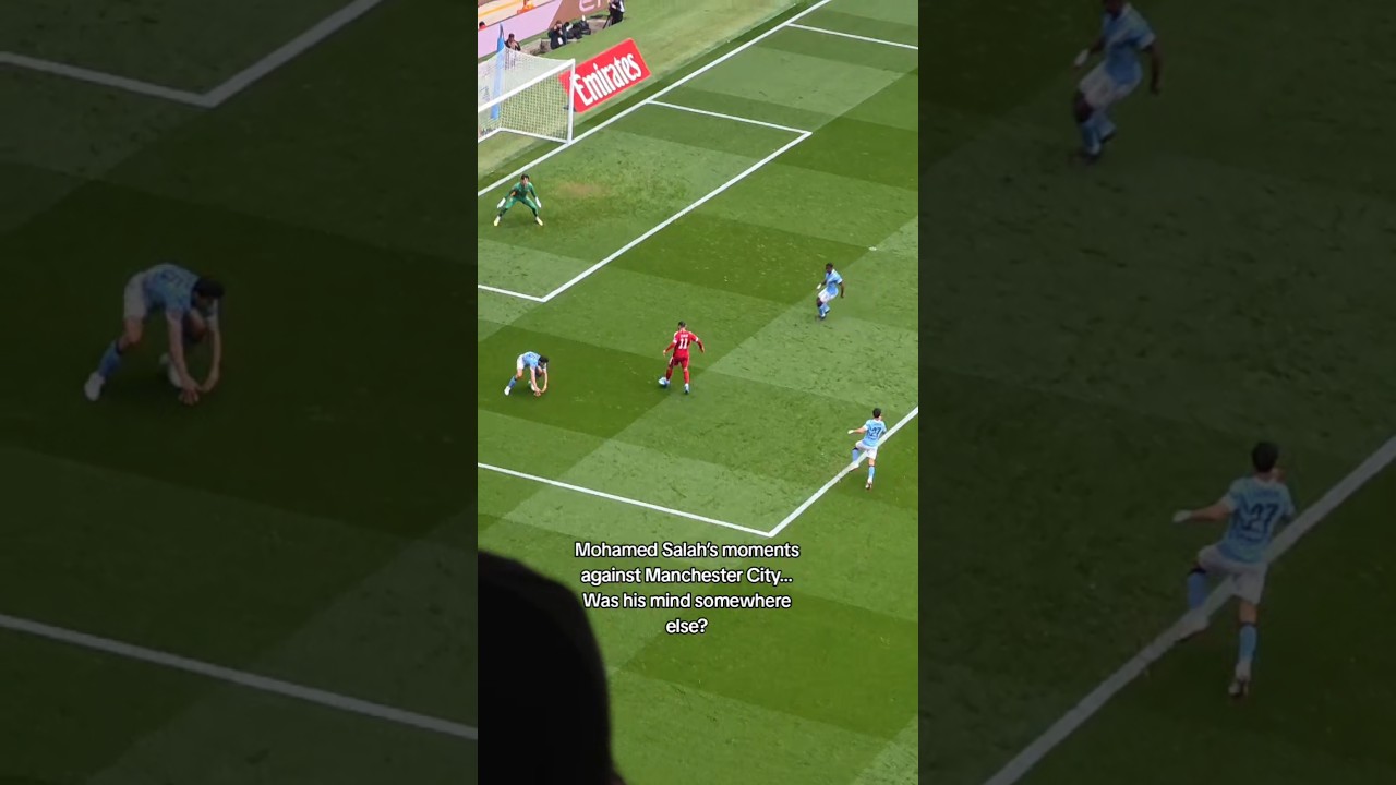 لحظات محمد صلاح مقابل منچسترسیتی... آیا ذهن او جای دیگری بود؟ #فوتبال