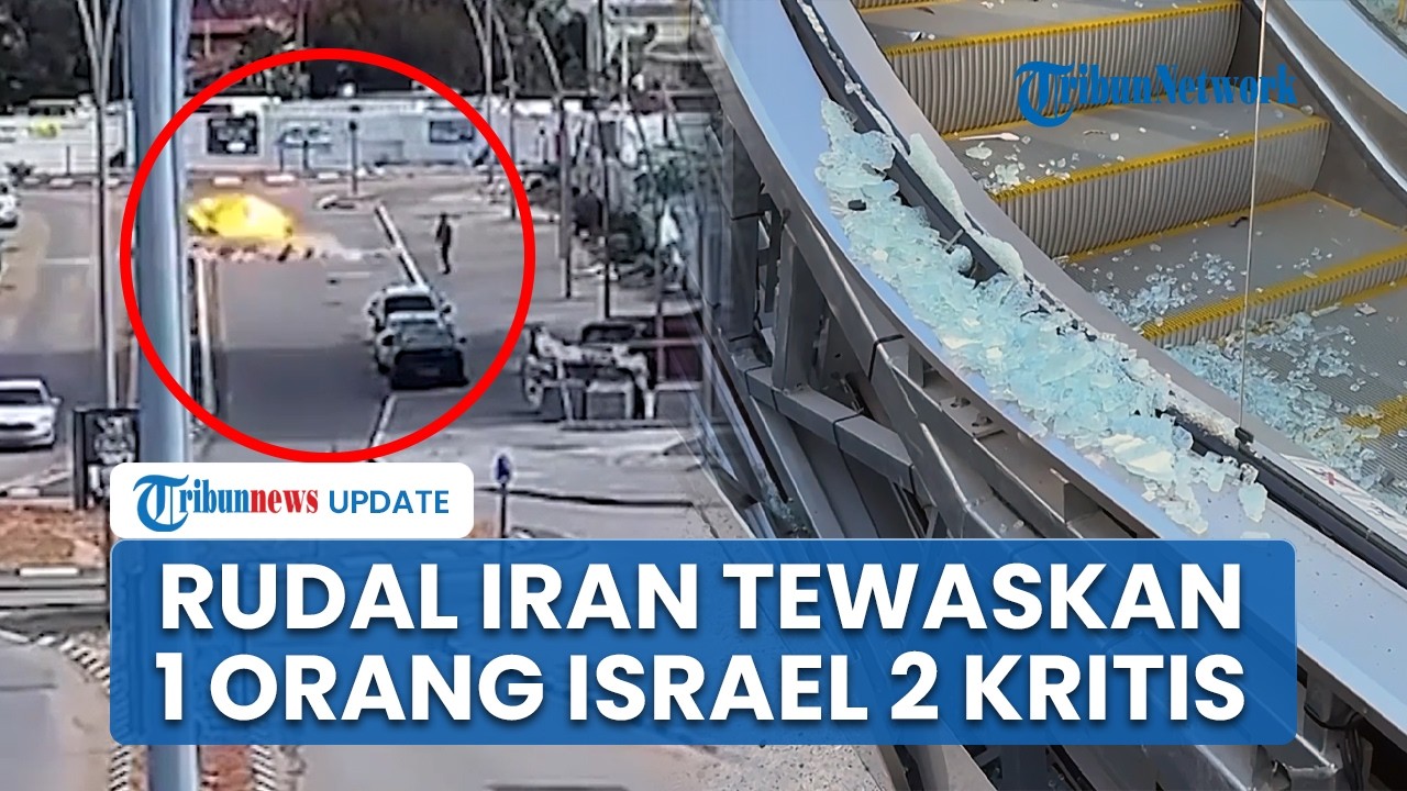 Detik-detik Gelombang Rudal Iran Hantam Israel Tengah, Warga Berhamburan: 1 orang Tewas, 2 Kritis