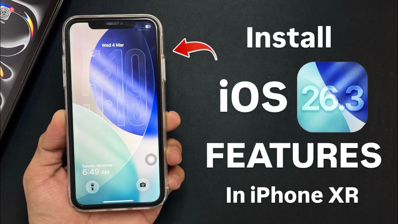 Как установить функции экрана блокировки iOS 26.3 на iPhone XR