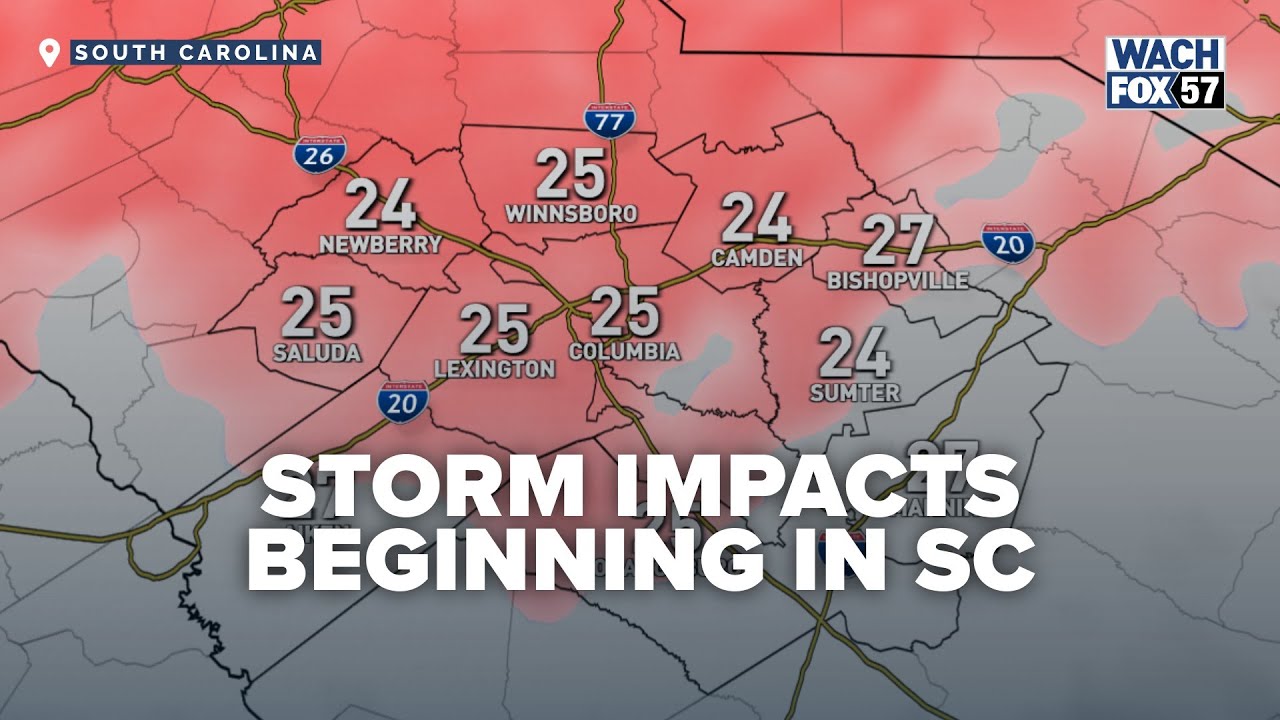 Icy Drizzle Reported in Parts of South Carolina Ahead of Winter Storm