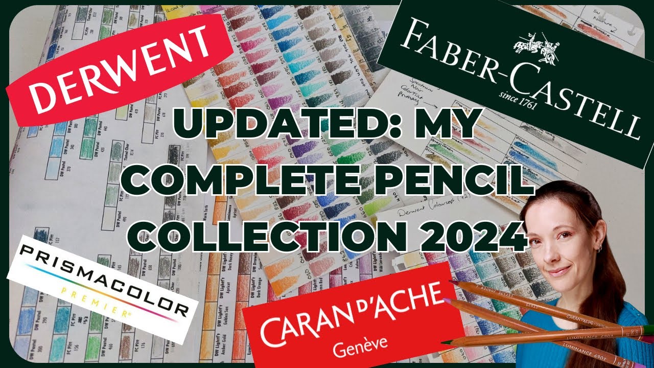 My UPDATED entire coloring pencil collection 2024 + watercolor / pastel / metallic pencils and more