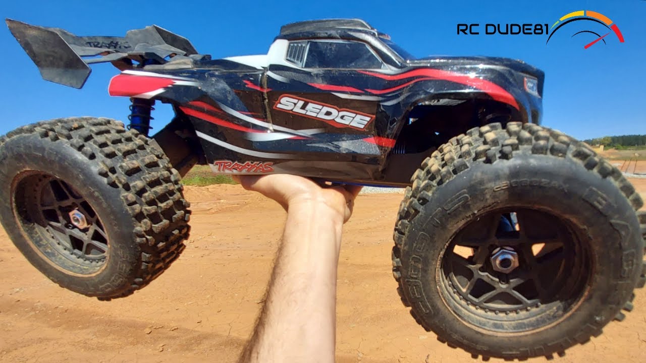 WIDENED! TRAXXAS Sledge 6s 15/46 gearing with HRB 6s Lipo test!