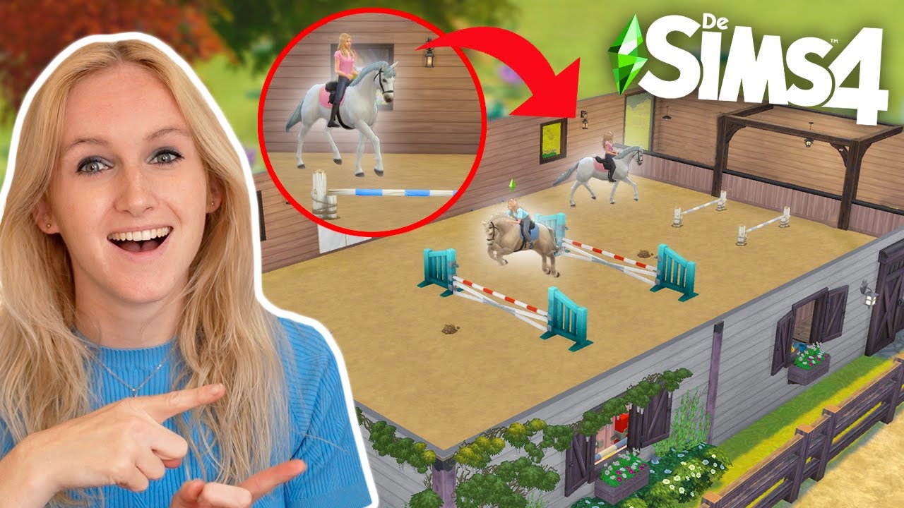 Making the BIGGEST RIDING ARENA EVER for my HORSE RIDING CENTER! 😱🐴 *Sims 4 Part 1*