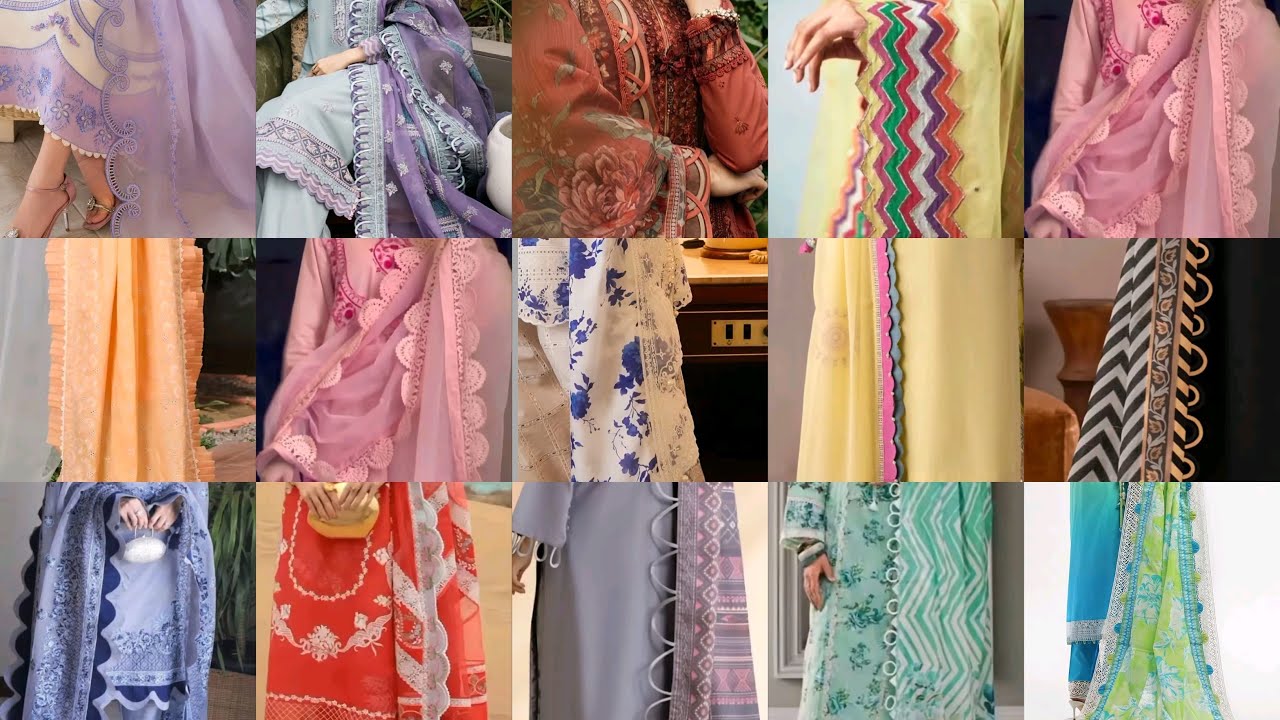 Beautiful Dupatta Designs 2025 | Dupatta Design Ideas 2024 | Khaddar Dupatta Designs