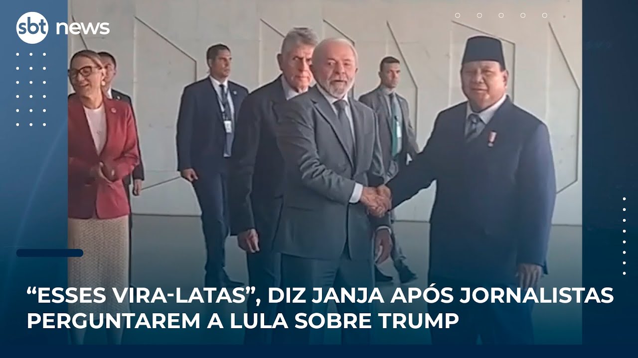 “Esses vira-latas”, diz Janja após jornalistas perguntarem a Lula sobre Trump | SBT News