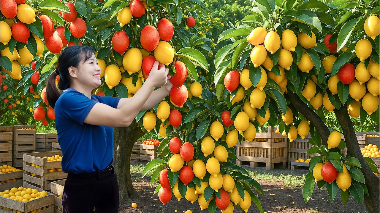 Harvesting Super Rare Pink Lemons & Cooking Yam Sweet Soup To Sell | The Crowd Was Amazed