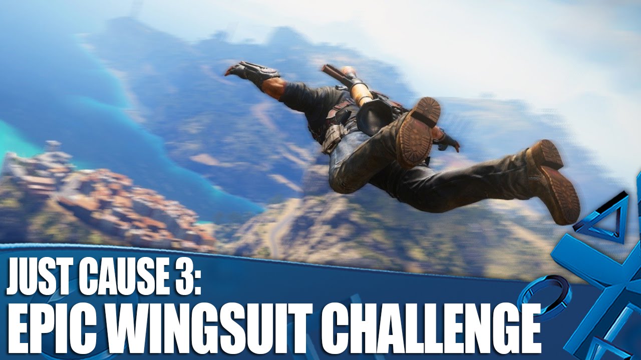 Just Cause 3 new PS4 gameplay - Wingsuit from the highest mountain