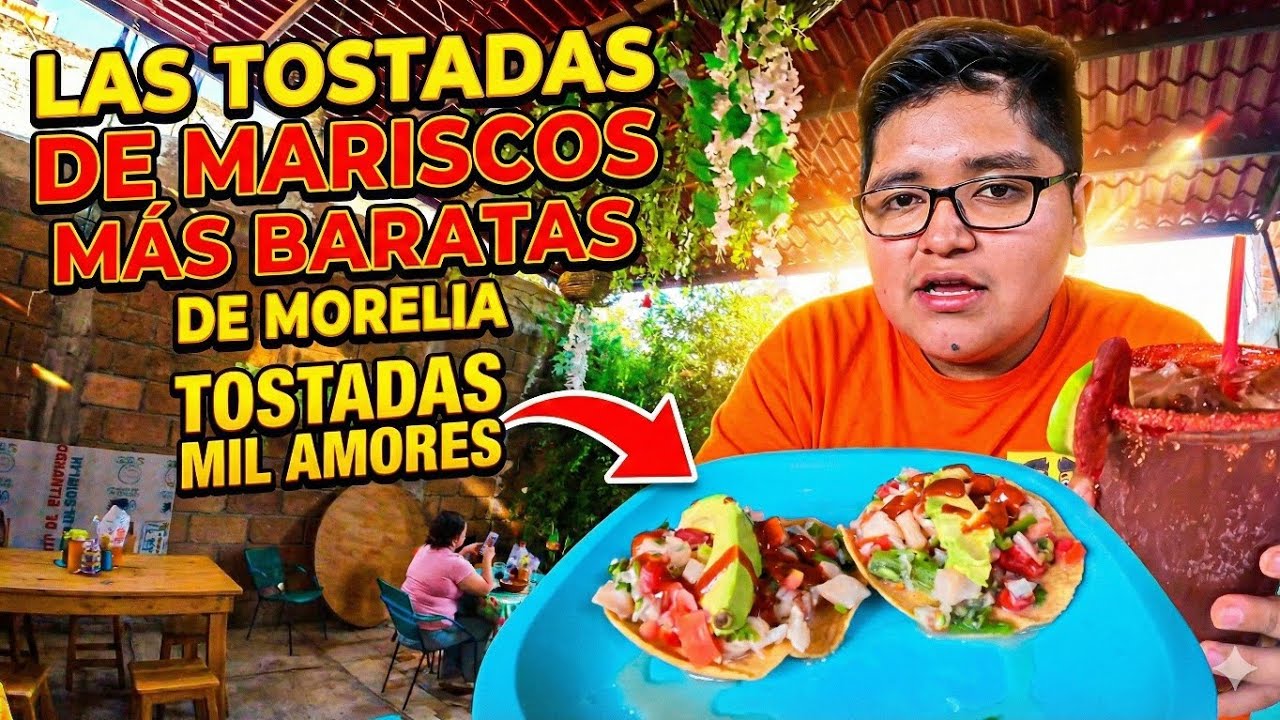 Las TOSTADAS de MARISCOS MÁS BARATAS de Morelia 😱💸 ¿Sí valen la pena?